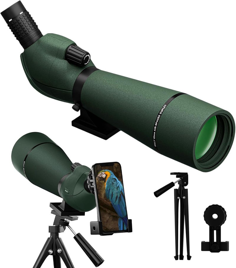 NEYLANG 20-60X80 Spotting Scope for Shooting Hunting - Spotter Scopes with Tripod Phone Adapter Waterproof HD Scope for Bird Watching Wildlife Scenery - Image 1